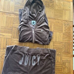 Juicy Couture Chocolate Velour Set